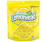 Lemonhead Bonbons durs au citron, agrumes rafraîchissants, sachet refermable, 355 ml