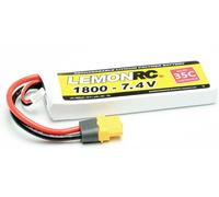 LemonRC Pack de batterie (LiPo) 7.4 V 1800 mAh Nombre de cellules: 2 35 C Softcase XT60