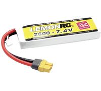 LemonRC Pack de batterie (LiPo) 7.4 V 2600 mAh Nombre de cellules: 2 35 C Softcase XT60