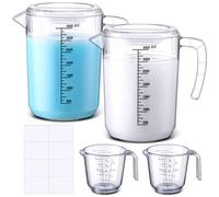 LemonRoad Lot de 2 distributeurs de détergent à lessive de 3,5 l avec tasse à mesurer et étiquettes, conteneurs de rangement en plastique liquide pour l'organisation de la buanderie