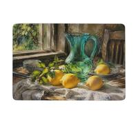 Lemons And Glass Pitcher By The Window Tapis à Poils Courts 150 x 100 cm | Tapis de salon : convient aux petits espaces; avec surface douce; pour salon