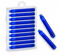 LemonStone Lot de 10 cartouches d'encre effaçable bleue, 3,4 mm, 5 cm | Kit de recharge à séchage rapide pour corrections propres, accessoires d'écriture pour l'école, l'étude et le bureau dans une