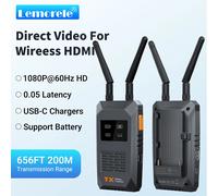 Lemorele 5G 1080P transmetteur et récepteur HDMI sans fil 200M émetteur-récepteur vidéo à faible latence pour appareil photo ordinateur portable TV APP préservative TX and RX