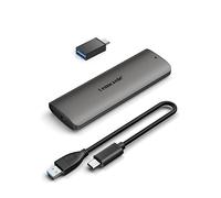 Lemorele Adaptateur de Boîtier SSD M.2 NVMe, Adaptateur de Boîtier de Disque Dur Externe PCIe NVMe M.2 USB C 3.1 Gen2 (10Gbps) sans Outil pour (M-Key & M+B Key) SSD (2230/2242/2260/2280)