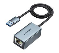 Lemorele Adaptateur USB vers Ethernet Gigabit 1000Mbps, Boîtier en Aluminium USB 3.0 vers RJ45 Réseau Compatible MacBook, Switch Mi Box S 4 3, Windows, Linux, Android