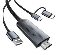 Lemorele Câble USB C vers HDMI 2 en 1 Micro USB sur Câble HDMI, 1080P 60hz pour Tous les Téléphones Android/Tablets/USB C iPad à la Télévision/Projecteur