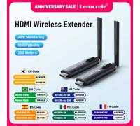 Lemorele - émetteur et récepteur HDMI sans fil, 200m, émetteur-récepteur vidéo basse latence, extension Hdmi Plug & play pour PC, projecteur TV 1TX et 3RX