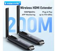 Lemorele-Émetteur et récepteur HDMI sans fil, émetteur audio Bluetooth pour ordinateur portable, budgétaire TV, moniteur venu, réunion, 5G, 200m Only RX