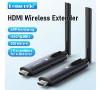Lemorele-Émetteur et récepteur HDMI sans fil, émetteur audio Bluetooth pour ordinateur portable, budgétaire TV, moniteur venu, réunion, 5G, 200m TX and 4 RX