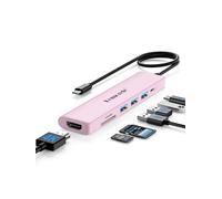 Lemorele HUB Type C 7-en-1, Adaptateur AVCE 4K HDMI, 1 USB 3.0, 2 USB 2.0, 100W PD, Lecteur SD/TF, pour MacBook Air/Pro, Steam Deck, Switch et Plus d'appareils de Type C