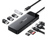 Lemorele Hub 9 en 1-Adaptateur USB C vers HDMI 4K, 3 USB 3.0, PD 100W, SD/TF, Data, USB 2.0, pour Macbook Air Pro M1,iPad, Chromecast, Windows, SteamDeck, Switch,PC, Téléphone Mobile,etc