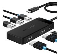 Lemorele TC122 USB C HUB double HDMI 4K Station d'accueil USB 3.0 PD 100W Type C Port pour Macbook iPad M2 M1 Steam Deck - Type TC122 #B