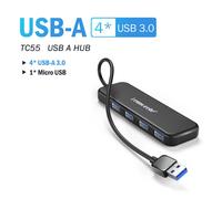 Lemorele USB Hub Type C Hub USB3.0 OTG 4 ports USB C/A HUB adaptateur multi-répartiteur accessoires pour ordinateur portable pour Lenovo Macbook Pro - Type USB-A 4-USB3.0 #A