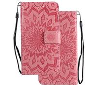 LEMORRY Coque pour Huawei P30 Lite Etui Cuir Portefeuille Pochette Mince Protecteur Magnétique Fermeture Porte-Cartes de Visite Silicone TPU Cover Housse Etui Huawei P30 Lite/Nova 4e, Fleur (Pink)