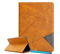 LEMORRY Coque pour Samsung Galaxy Tab S4 10.5 / SM-T830 / SM-T835, Étui pour Tablette en Cuir Premium Flip Cover avec Fentes pour Cartes, Béquille, Magnétique Caché (Jaune)