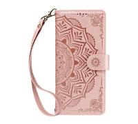 LEMORRY Étui für Motorola Moto Edge X70 Air Coque Cuir Portefeuille Magnétique Support Intégré, 3 Fentes Cartes, Protection Silicone Flip Housse Rabat pour Motorola Moto Edge X70 Air, Or Rose