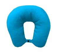 Lemos Home Coussin de Nuque, avec Rembourrage en Microfibre, Coussin de Voyage Confortable pour Avion, Voiture, Bureau, idéal pour Le Camping, Les Vacances et Les Gadgets de Voyage (Bleu Turquoise)