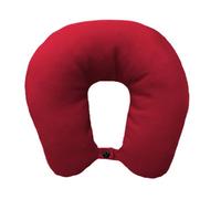 Lemos Home Coussin de Nuque avec Rembourrage en Microfibre, Coussin de Voyage Confortable pour Avion, Voiture, Bureau, idéal pour Le Camping, Les Vacances et Les Gadgets de Voyage (Bordeaux)