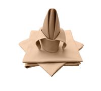 Lemos Home Lot de 4 Serviettes de Table en Tissu de qualité supérieure - 100% Coton - Collection Concept - Couleur et Taille au Choix - 45 x 45 cm - Camel