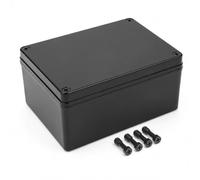 LeMotech Boîte de dérivation IP67 étanche à la poussière Boîte de projet en plastique ABS Boîte électrique d'extérieur pour électronique Noir Taille externe 20,1 x 15 x 9,9 cm