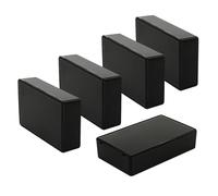 LeMotech Boîte de jonction petite, lot de 5 boîtiers électroniques ABS noirs, mini boîtier de projet pour cartes PCB, boîte de distribution de projet, dimensions extérieures 100 x 60 x 25 mm