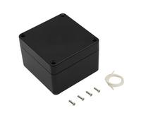 LeMotech Boîte de projet ABS en plastique, boîte de distribution étanche IP65, boîtes électriques universelles, boîtier noir, taille extérieure 83x81x56 mm (1 pièce)