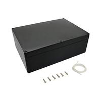 LeMotech Boîte de projet ABS en plastique, boîtier de distribution IP65 étanche, boîtes électriques universelles, boîtiers en plastique noir, taille extérieure 263x182x95mm (1 pièce)