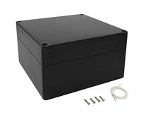 LeMotech Boîte de projet en plastique ABS, boîte de distribution IP65 étanche, boîtes électriques universelles, boîtiers en plastique noir, taille extérieure 160x160x90mm (1 pièce)