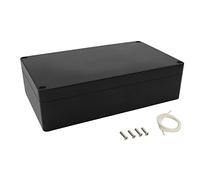 LeMotech Boîte de projet en plastique ABS, boîte de distribution IP65 étanche, boîtes électriques universelles, boîtier noir, taille extérieure 200x120x56mm (1 pièce)