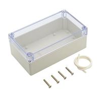 Lemotech Plastique ABS Boîte de jonction, résistant à la poussière étanche IP65 électrique Box - Universel support pour boîtier Gris, avec coque transparente/PC 6.2"x3.5"x2.3"