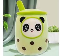 Lempefe Bubble Tea - Peluche Kawaii - 35 cm - Coussin mignon - Pour filles et garçons - Jouet en peluche pour enfants et adultes (vert, 35 cm)
