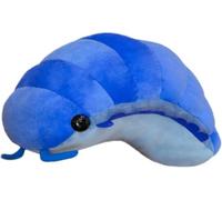 Lempefe Chenille bleue en peluche, 30 cm, adorable insecte, peluche douce, coussin en peluche, cadeau pour enfants, garçons et filles (bleu)