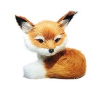 Lempefe Peluche Simulation Renard Jouet Petite Simulation Renard Peluche Joli Mini Peluche Jouet Petit Renard Figurine Bureau Voiture fenêtre décoration Cadeaux