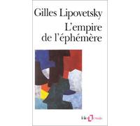 L'Empire de l'éphémère de Lipovetsky (1991) Poche