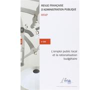 L'emploi public local et la rationalisation budgétaire - Ecole Nationale D'ad - Documentation Francaise - broché - Revue