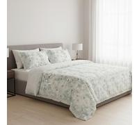 L'Emporio Casa Atelier Parure de lit double impression numérique, 100 % coton, effet soyeux et moelleux sur la peau (Sakura Glace)