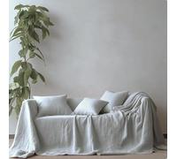 L'Emporio Casa Housse de canapé couvre-lit en toile grossière robuste coton en Panama 160 x 260 - 260 x 280 - 360 x 280 cm - Maxi drap housse coton Granfoulard Made Italy (gris, 260 x 280)