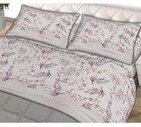 L'Emporio Casa Parure de draps en flanelle pour lit double 100 % coton chaud dessus 240 x 290 cm + drap-housse 160 à 180 x 195 à 200 cm + 2 taies d'oreiller 50 x 80 cm (Laura Pesco)