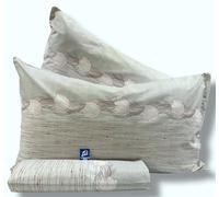 L'Emporio Casa Parure de lit double Chloé, 100 % coton italien, effet soyeux (tulipes grises)