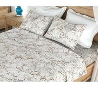 L'Emporio Casa Parure de lit double en flanelle 100 % coton chaud 240 x 290 + sous angles 160 à 180 x 195 à 200 + 2 taies d'oreiller 50 x 80 (variante 15)