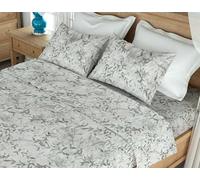 L'Emporio Casa Parure de lit double en flanelle 100 % coton chaud 240 x 290 + sous angles 160 à 180 x 195 à 200 + 2 taies d'oreiller 50 x 80 (variante 14)