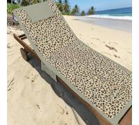 L'Emporio Casa Serviette de plage avec poches et coussin - transat numérique en microfibre de polyester souple (Palma)