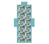 L'Emporio Casa Serviette de plage avec poches et coussin - transat numérique en microfibre de polyester souple (feuille)