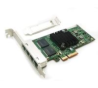 Lemspum Carte Ethernet 1 GbE I340-T4 Quad RJ-45 ports en cuivre PCIE X4 Ethernet serveur (NIC) E1G44HTBLK Puce compatible Intel 82580 avec support discret