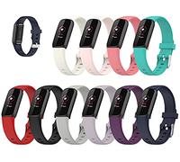 Lemspum Lot de 10 bracelets de rechange en silicone pour Fitbit Luxe, édition spéciale de luxe pour traqueur d'activité - Taille S (13 - 18 cm)