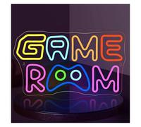 LEMST LED néon signe Enseigne Au Néon Game Room À Luminosité Réglable, Lumière Pour Chambre De Garçon, Décoration Murale Pour Anniversaire, Zone De Jeu, 42cmx24cm