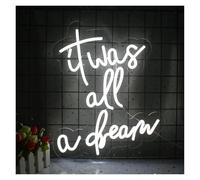 LEMST LED néon signe Enseigne Au Néon It Was All A Dream USB, Variable, Club, Bar, Café, Salle De Jeux, Décorations De Chambre À Coucher,38x30.3cm/15x11.9inch