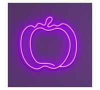 LEMST LED néon signe Enseigne Lumineuse Citrouille Au Néon, Idéale Pour Une Décoration Champêtre, Luminosité Réglable, 36cm(Violet)