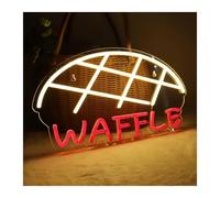 LEMST LED néon signe Gaufre Néon Signe USB Alimenté Lumière Pour Pâtisserie Boulangerie Supermarchés Restaurant Magasins Cookie Maison Décoration Murale 41cmx23cm