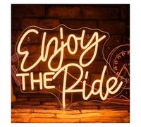 LEMST LED néon signe Panneau Néon Enjoy The Ride USB, Lumières LED À Intensité Variable, Pour Cycliste, Salle D'exercice, Fitness, Club, 39.09x30cm